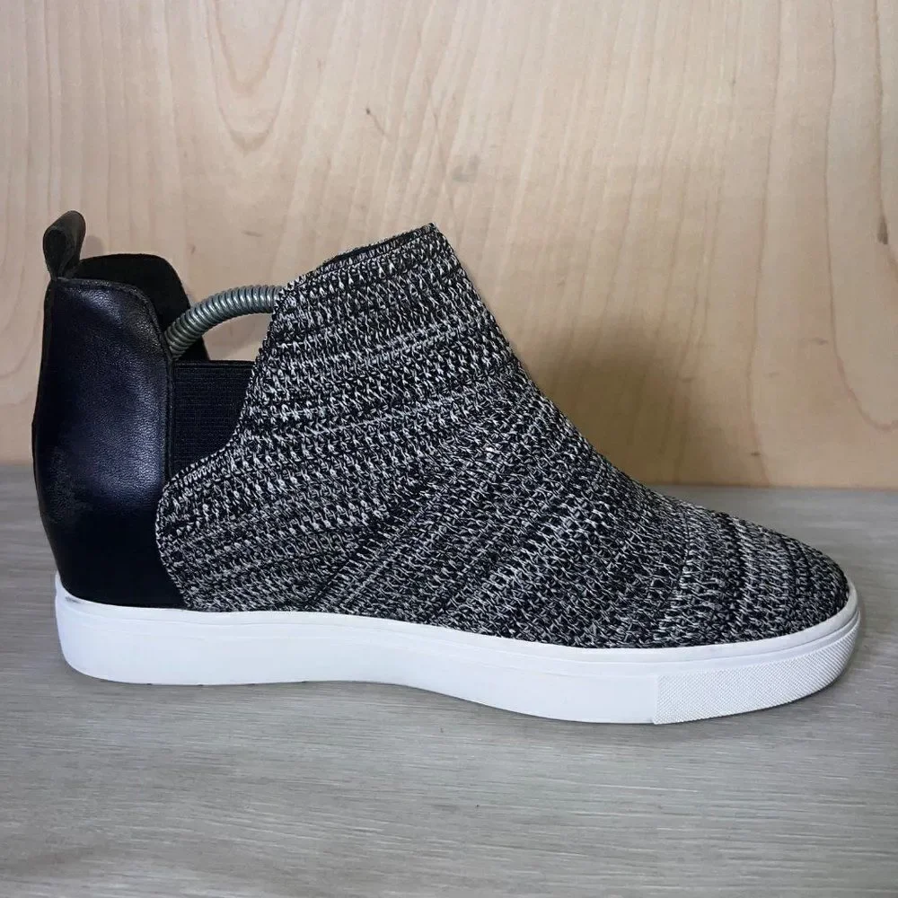 Chelsea & Violet Cielo‎ Knit Wedge Sneakers Grey Women's 8.5M